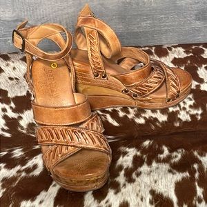 Bed Stu wedge leather sandal